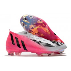 Scarpe adidas Predator Edge.1 FG Rosa Solare Nero Bianco