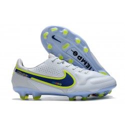 Nuovo Nike Tiempo Legend IX Elite FG Bianco Blu