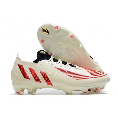 adidas Predator Edge.1 L FG Bianco Off Rosso Vivido Oro MetallicoBianco Off Rosso Vivido Oro Metallico