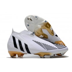 adidas Predator Edge+ FG Scarpini Bianco Oro Nero