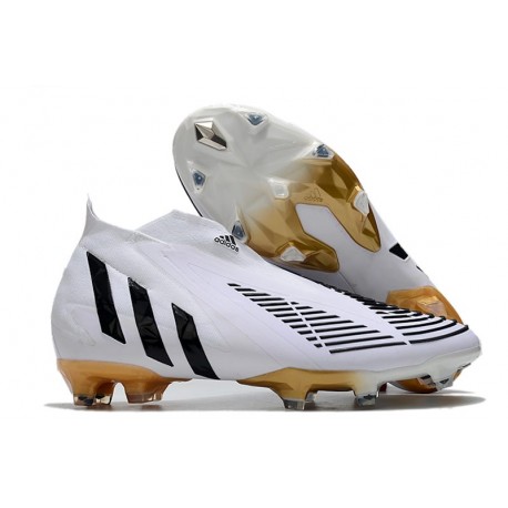 adidas Predator Edge+ FG Scarpini Bianco Oro Nero