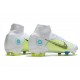 Nike Mercurial Superfly 8 Elite FG Bianco Blu Giallo