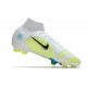 Nike Mercurial Superfly 8 Elite FG Bianco Blu Giallo