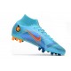 Nike Mercurial Superfly VIII Elite AG Blu Cloro Arancione Laser Marina