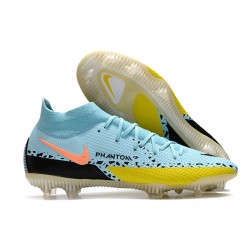 Nike Phantom GT II Elite DF FG Glacier Ice Nero Giallo Strike