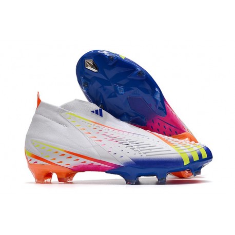 adidas Predator Edge+ FG Scarpini Bianco Giallo Solare Blu Power