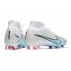 Nike Scarpe Zoom Mercurial Superfly IX Elite FG Bianco Blu