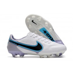 Nuovo Nike Tiempo Legend IX Elite FG Bianco Nero