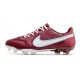 Nuovo Nike Tiempo Legend IX Elite FG Team Rosso Bianco Ibisco Mistico