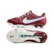 Nuovo Nike Tiempo Legend IX Elite FG Team Rosso Bianco Ibisco Mistico