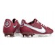 Nuovo Nike Tiempo Legend IX Elite FG Team Rosso Bianco Ibisco Mistico