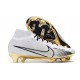 Nike Scarpe Zoom Mercurial Superfly IX Elite FG Bianco Oro Metallico