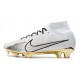 Nike Scarpe Zoom Mercurial Superfly IX Elite FG Bianco Oro Metallico