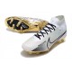 Nike Scarpe Zoom Mercurial Superfly IX Elite FG Bianco Oro Metallico