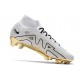 Nike Scarpe Zoom Mercurial Superfly IX Elite FG Bianco Oro Metallico