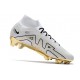 Nike Scarpe Zoom Mercurial Superfly IX Elite FG Bianco Oro Metallico