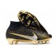 Nike Scarpe Zoom Mercurial Superfly IX Elite FG Nero Oro Metallico