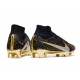 Nike Scarpe Zoom Mercurial Superfly IX Elite FG Nero Oro Metallico