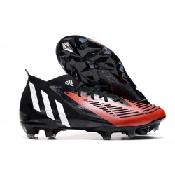 Scarpe adidas Predator Edge.1 FG Nero Bianco Rosso