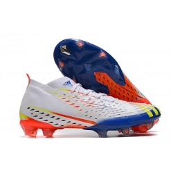 Scarpe adidas Predator Edge.1 FG Bianco Giallo Solare Blu Power