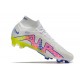 Nike Air Zoom Mercurial Superfly 9 Elite FG Bianco Rosa Blu