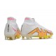 Nike Air Zoom Mercurial Superfly 9 Elite FG Bianco Giallo Rosa