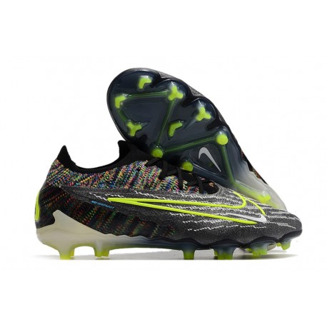 Scarpe Nike Phantom GX Elite FG Nero Volt Bianco Blu Glow