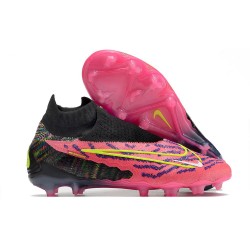 Nike Phantom GX Elite Dynamic Fit FG Rosa Nero Giallo