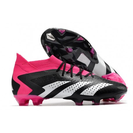 Scarpe Adidas Predator Accuarcy.1 FG Nero Core Bianco Rosa Shock Team