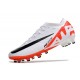 Nike Zoom Mercurial Vapor 15 Elite AG Blanco Carmesí Vivo Negro