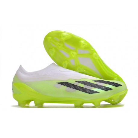 Adidas X Crazyfast.1 FG Senza Lacci Bianco Nero Core Limone Lucido