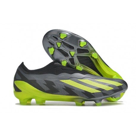 Adidas X Crazyfast.1 FG Senza Lacci Nero Core Team Giallo Solare 2 Grigio 5