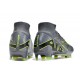 Scarpe Nike Zoom Mercurial Superfly IX Elite FG Grigio Nero Verde