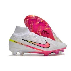 Scarpe Nike Zoom Mercurial Superfly IX Elite FG Bianco Rosa