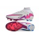 Scarpe Nike Zoom Mercurial Superfly IX Elite FG Bianco Rosa Blu