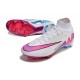 Scarpe Nike Zoom Mercurial Superfly IX Elite FG Bianco Rosa Blu