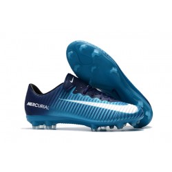 Nuovo Nike Mercurial Vapor XI FG Tacchetti da Calcio Blu Bianco