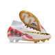 Scarpe Nike Zoom Mercurial Superfly IX Elite FG MR Bianco Rosso Oro