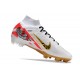 Scarpe Nike Zoom Mercurial Superfly IX Elite FG MR Bianco Rosso Oro