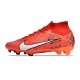 Scarpe Nike Zoom Mercurial Superfly IX Elite FG MDS Rosso Bianco