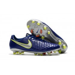 Nuovo Nike Magista Opus II FG Tacchetti da Calcio Blu Volt Argento