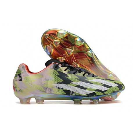 Scarpe da Calcio Adidas X Crazyfast+ FG Limone Lucido Bianco Rosso