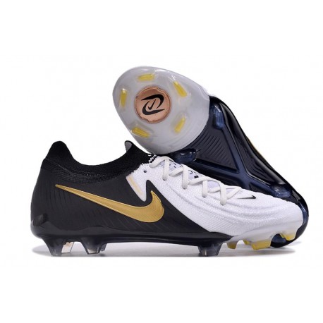 Nike Phantom GX 2 Elite FG Bianco Nero Oro Metallizzato