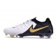 Nike Phantom GX 2 Elite FG Bianco Nero Oro Metallizzato