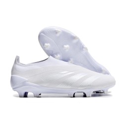 Scarpe Adidas Predator 24 Elite FG Bianco Argento Met