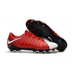 Nuovo Scarpa da calcio Nike Hypervenom Phantom III FG Rosso Bianco Nero