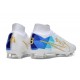 Scarpe Nike Zoom Mercurial Superfly IX Elite FG Bianco Blu Oro