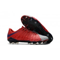Scarpa da calcio per terreni duri Nike Hypervenom Phantom 3 - Uomo Rosso Grigio Blu