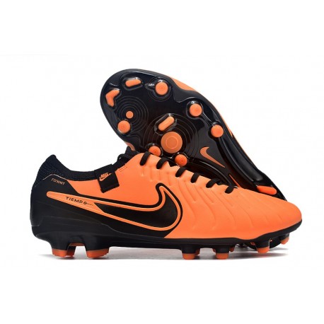 Scarpe da Calcio Nike Tiempo Legend 10 Elite FG Arancione Nero