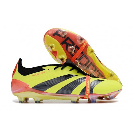 adidas Predator Elite Foldover Tongue FG Giallo Nero Rosso